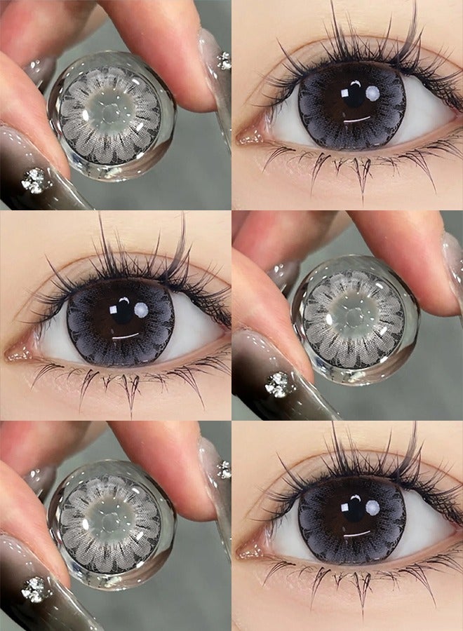 ميل كريك العدسات اللاصقة الملونة 14.5mm هيما + نائب الرئيس عدسة تستخدم 1 زوج من النظارات الرمادية 2 في السنة - Image 1