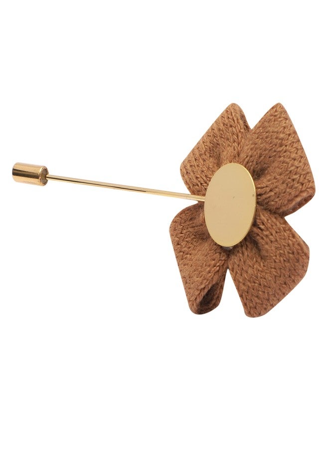 Peluche Graceful Brown Brooch/Lapel Pin For Men - Image 5