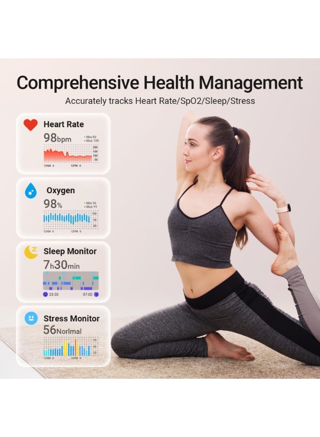 إبسون ساعة ذكية إبسون AMOLED بقياس 1.99 بوصة مع الرد / إجراء المكالمات، مقاومة للماء 3ATM / معدل ضربات القلب / ضغط الدم / متتبع النوم - Image 5