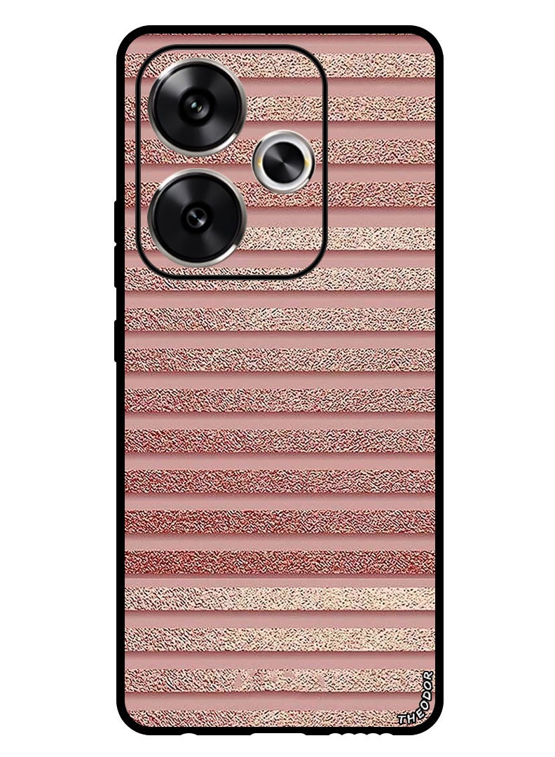 Theodor Protective Case Anti Scratch Shock Proof Bumper Cover For Xiaomi Redmi Turbo 3 Pink Glitter Strips - Image 1