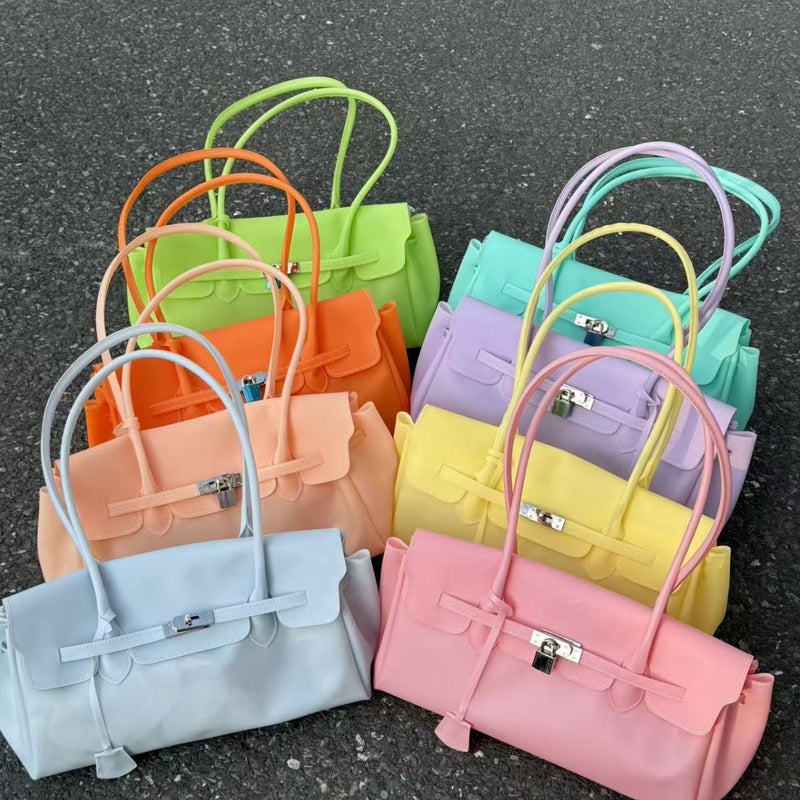 Korean Style PVC Jelly Tote Bag Medium Handbag for Women - Image 1