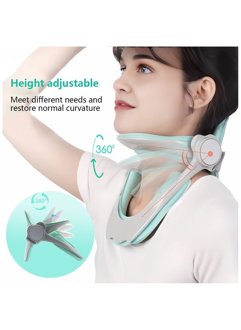 Soofam Neck Brace for Neck Pain and Support, 360° Adjustable Cervical Collar, Soft Neck Traction Device Neck Stretcher Orthotic Corrector, for Forward Head Posture Correction, Cervical Spine Pressure Relief - Image 4