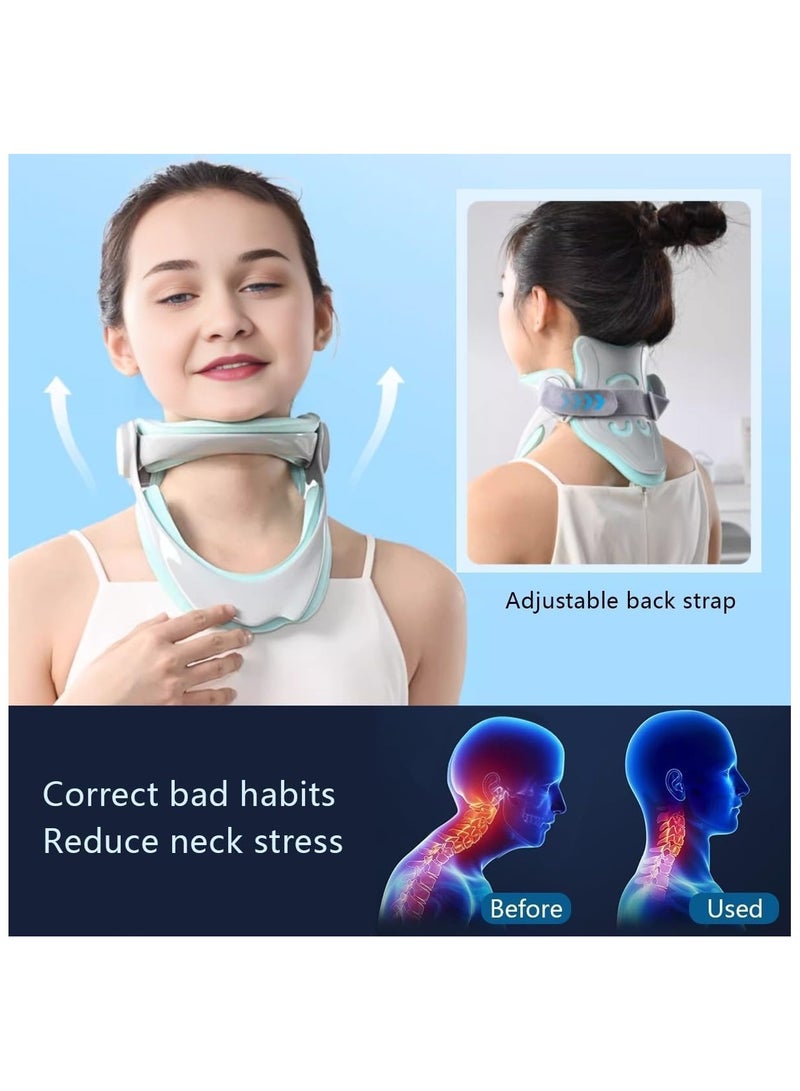 Soofam Neck Brace for Neck Pain and Support, 360° Adjustable Cervical Collar, Soft Neck Traction Device Neck Stretcher Orthotic Corrector, for Forward Head Posture Correction, Cervical Spine Pressure Relief - Image 5