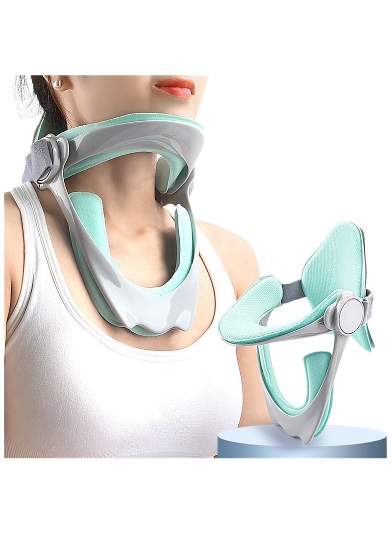 Soofam Neck Brace for Neck Pain and Support, 360° Adjustable Cervical Collar, Soft Neck Traction Device Neck Stretcher Orthotic Corrector, for Forward Head Posture Correction, Cervical Spine Pressure Relief - Image 1