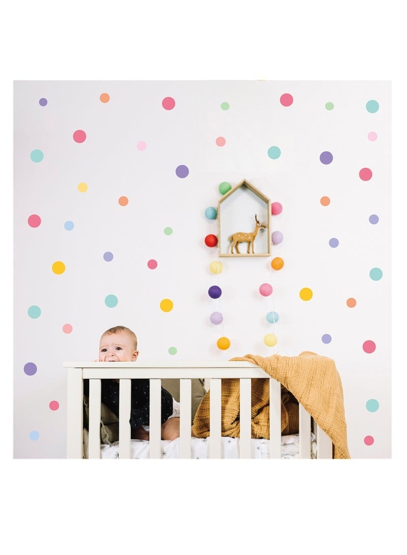 Colorful Wall Stickers Heart & Dot 10 Sheets, Colorful Love Dot Wall Sticker Self-Adhesive DIY Kindergarten Bedroom Children Room Wall Decoration Sticker Wall Sticker, Learning Shapes (Dots) - Image 3