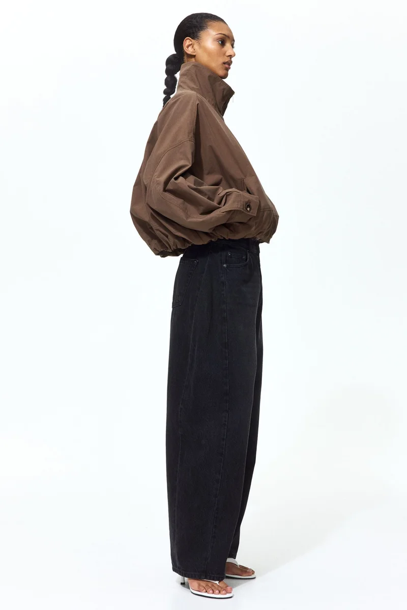 H&M  Bubble-hem cotton jacket for Women | Best Price UAE