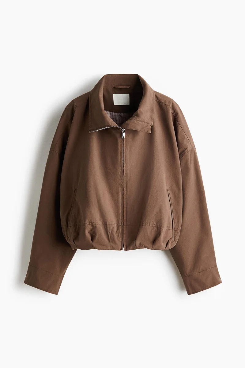H&M  Bubble-hem cotton jacket for Women | Best Price UAE