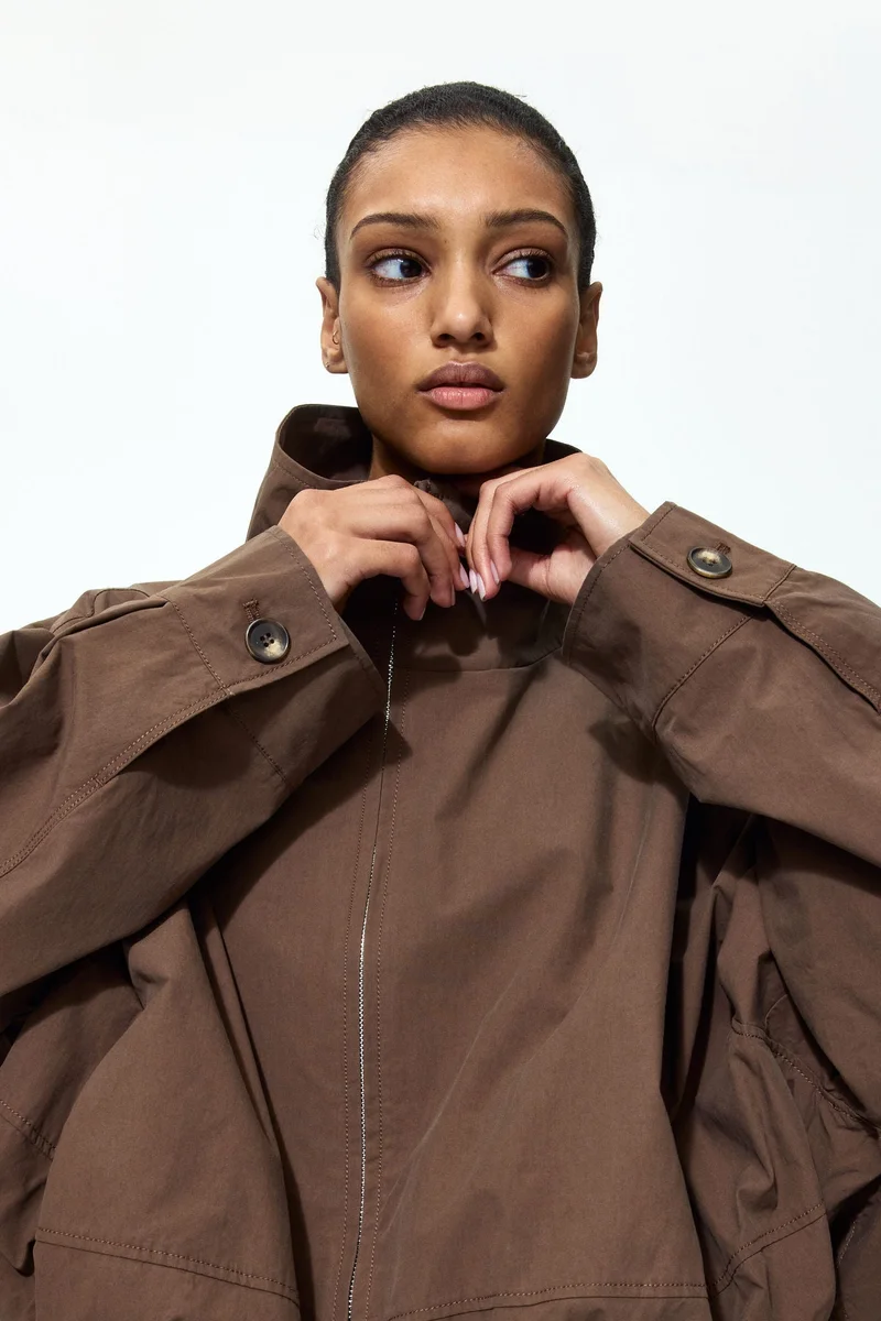 H&M Bubble-hem cotton jacket