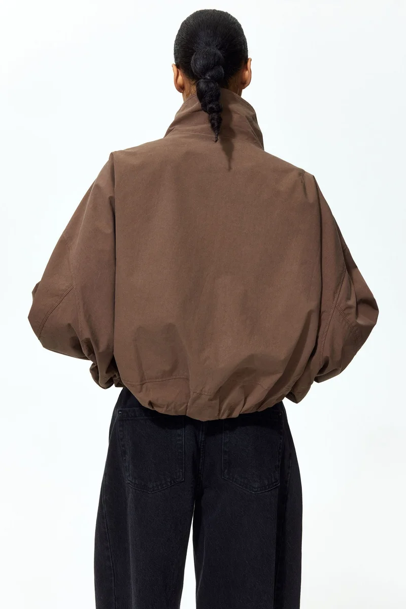 H&M  Bubble-hem cotton jacket for Women | Best Price UAE