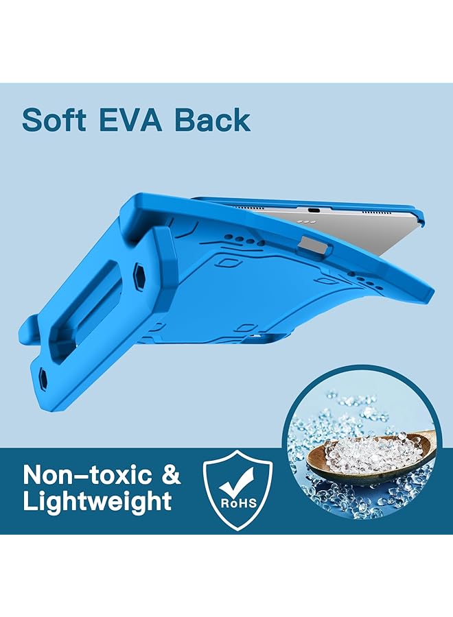 Jetech Kids Case For Ipad Pro 11 Inch 2022 2021 2020 2018 Model Ipad Air 5 4 10.9-Inch With Built-In Screen Protector Shockproof Full-Body Handle Stand Tablet Protective Cover Blue - Image 4