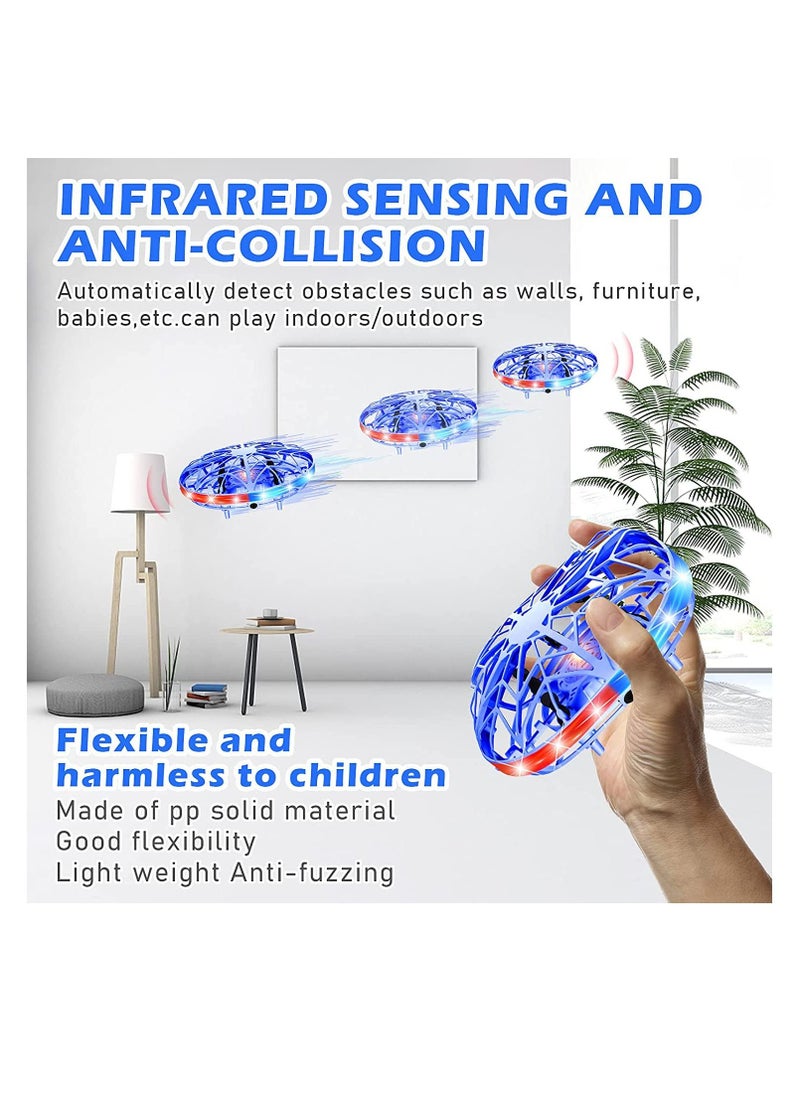 Generic - Hand Operated Mini Drone for Kids or Adults,USB Rechargeable Small UFO Flying Ball Drones with LED Lights, Indoor Outdoor Drones Toy Gifts for Boys and Girls - Image 1