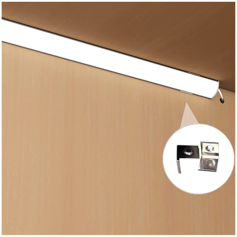THMOOTHER 20-Pack 3.3FT 1Meter V Shape LED Strip Aluminum Channel Diffuser System, Extruded Alu Track Milky Cover with Corner Connector and Mounting Kit,Easy Cut and Installed Curved Lens Profile - Image 5