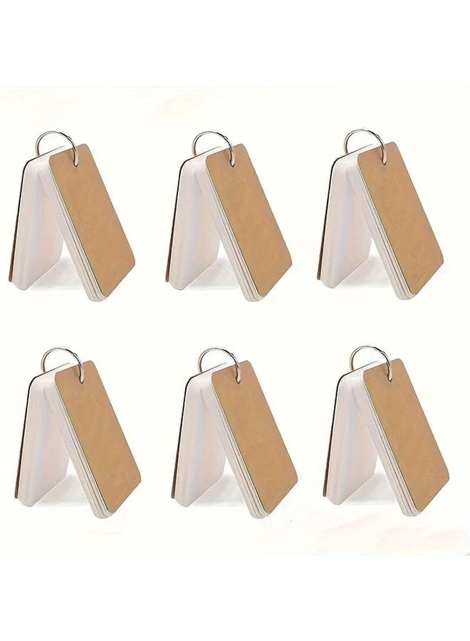 6 علبة 300 ورقة بطاقات فهرسية متعددة الألوان مع حلقات لربط الحلقة للتعلم والاصنعها بنفسك - Image 5