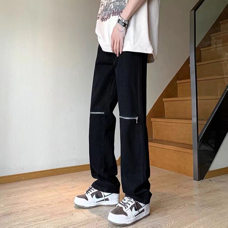 Unisex Classic Denim Jeans Loose Fit Daily Outdoor Wear - Image 2