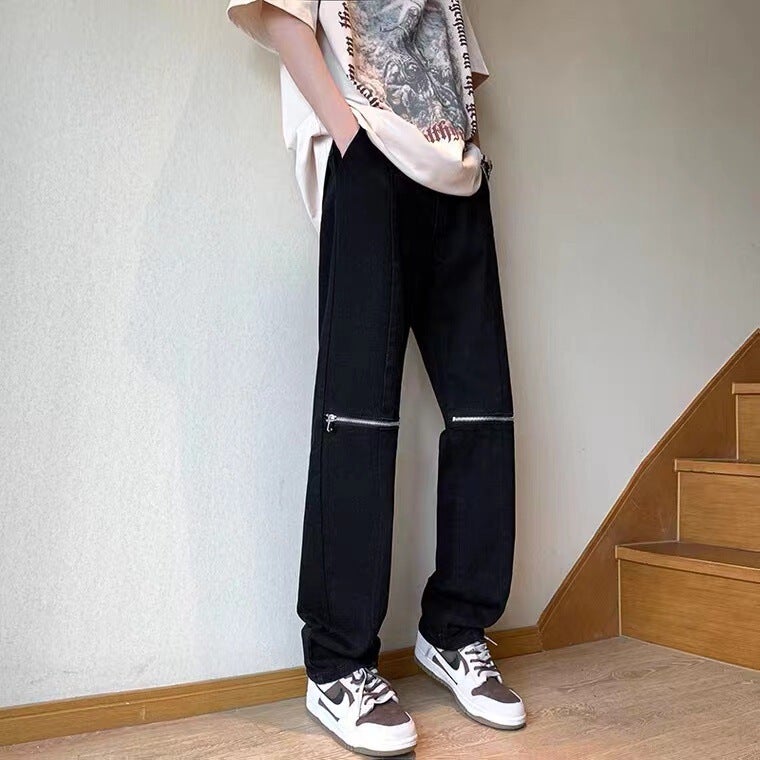Unisex Classic Denim Jeans Loose Fit Daily Outdoor Wear - Image 4