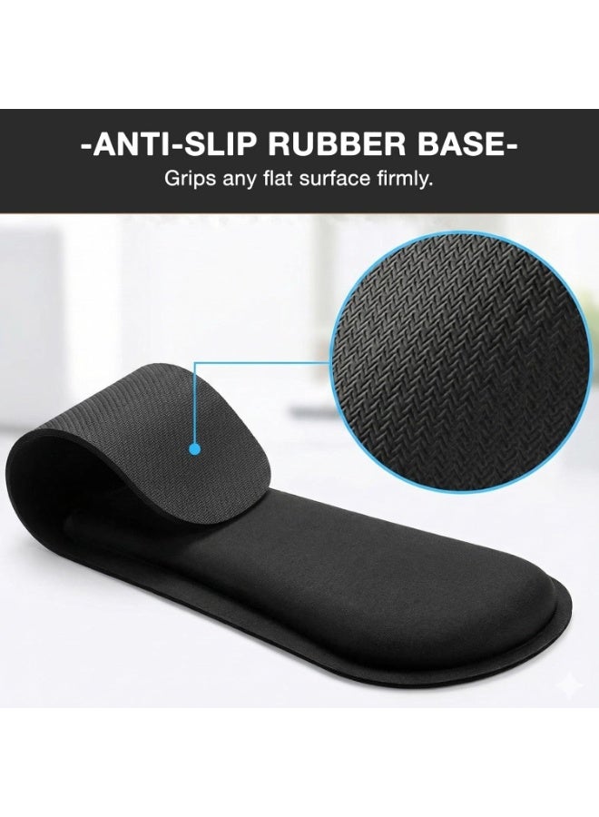 3PCS Keyboard Wrist Rest Set, Ergonomic Memory Foam Wrist Support with Keyboard Pad, Mouse Pad and Small Hand Rest, Soft Gel Cushion for Comfortable Typing, Office Home Computer – Black - Image 2