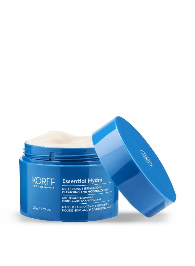 Korff Essential Hydra Nourishing and Moisturizing Mask 50g Deep Hydration Care for Normal to Dry Skin Helps Nourish Soothe Improve Elasticity and Restore Soft Radiant Complexion