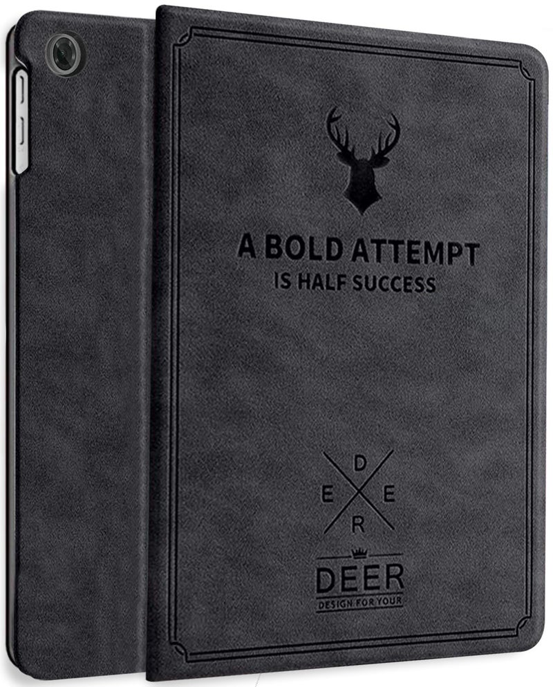 Robustrion Cover for Lenovo Tab 10.1 inch 2025 Cover Case, Deer Flip Cover Case for Lenovo Tab 10.1" Tablet Cover TB-311FU/311XU - Black - Image 1