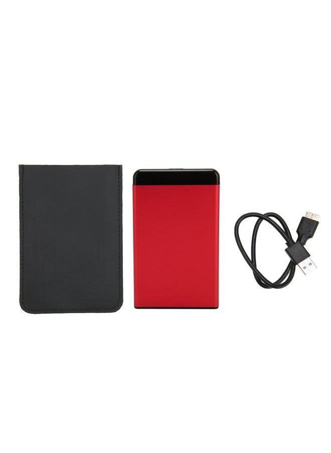 Thoraya USB3.0 ultra-thin external mobile hard disk high-speed read and write 2.5-inch portable metal mobile external hard disk red 750GB  - Image 1