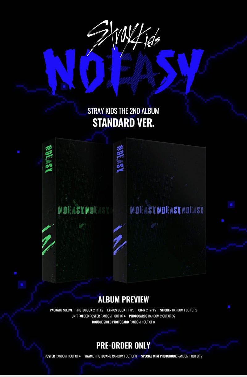 JYP Ent JYP إنترتينمنت. ستراي كيدز - NOEASY [النسخة العادية] (المجلد 2) ألبوم + مجموعة بطاقات صور إضافية (النسخة A) (JYPK1271) - Image 3