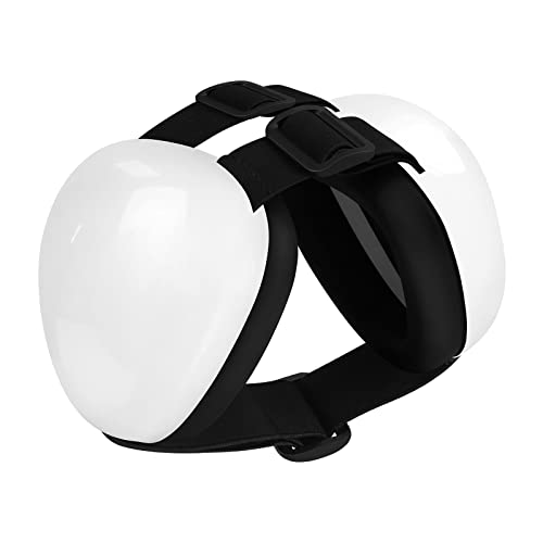 derYEP Dog Earmuffs for Hearing Protection 29dB NRR Ear Muffs Noise Protection (Large, White) - Image 1
