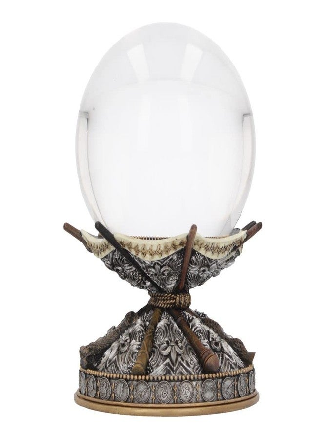 Nemesis Now Officially Licensed Harry Potter Wand Crystal Ball & Holder 16cm, Resin, Silver - Image 3