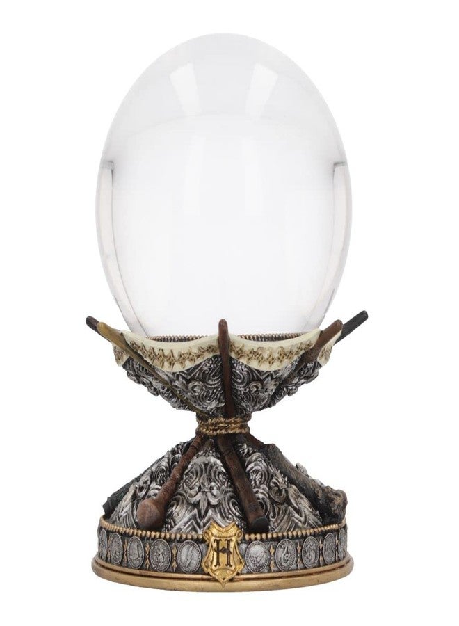 Nemesis Now Officially Licensed Harry Potter Wand Crystal Ball & Holder 16cm, Resin, Silver - Image 1