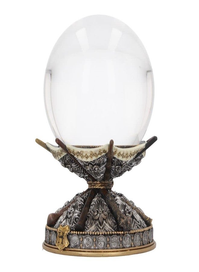 Nemesis Now Officially Licensed Harry Potter Wand Crystal Ball & Holder 16cm, Resin, Silver - Image 2