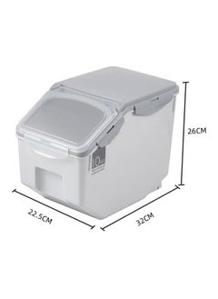 BLOOMING TIME Household Kitchen Plastic Sealed Rice Bucket Moisture Proof And Insect Proof Storage Box Transparent 10 KG Rice Box  - Image 2