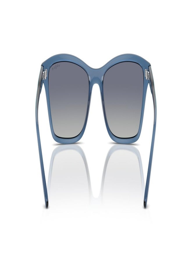 Vogue Eyewear VO5551S Sunglasses, Transparent Blue/Grey Gradient Blue, 54 mm - Image 4