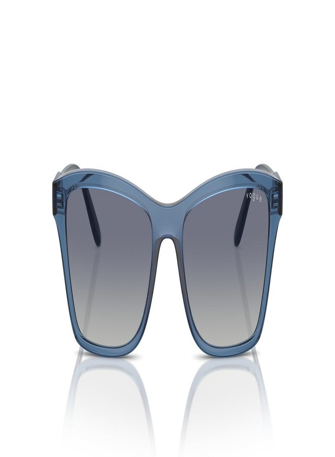 Vogue Eyewear VO5551S Sunglasses, Transparent Blue/Grey Gradient Blue, 54 mm - Image 1