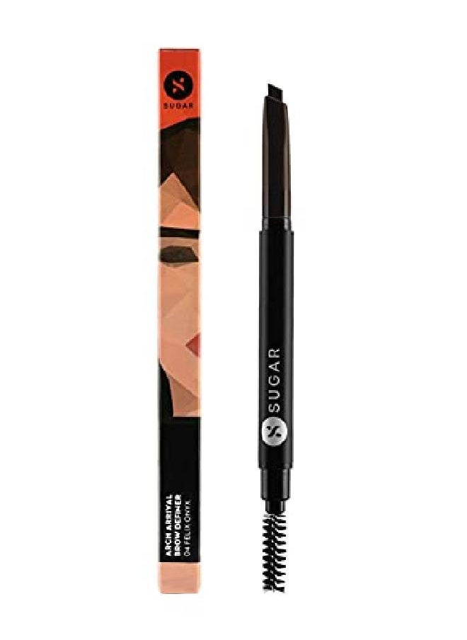 SUGAR Cosmetics - Arch Arrival Brow Definer 04 Felix Onyx (Dark Blackish Brown Brow Definer) Smudge Proof Water Proof Eyebrow Pencil With Spoolie Lasts Up To 12 Hours - Image 1