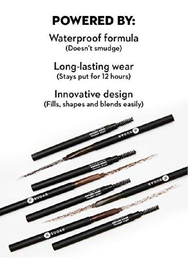 SUGAR Cosmetics - Arch Arrival Brow Definer 04 Felix Onyx (Dark Blackish Brown Brow Definer) Smudge Proof Water Proof Eyebrow Pencil With Spoolie Lasts Up To 12 Hours - Image 1