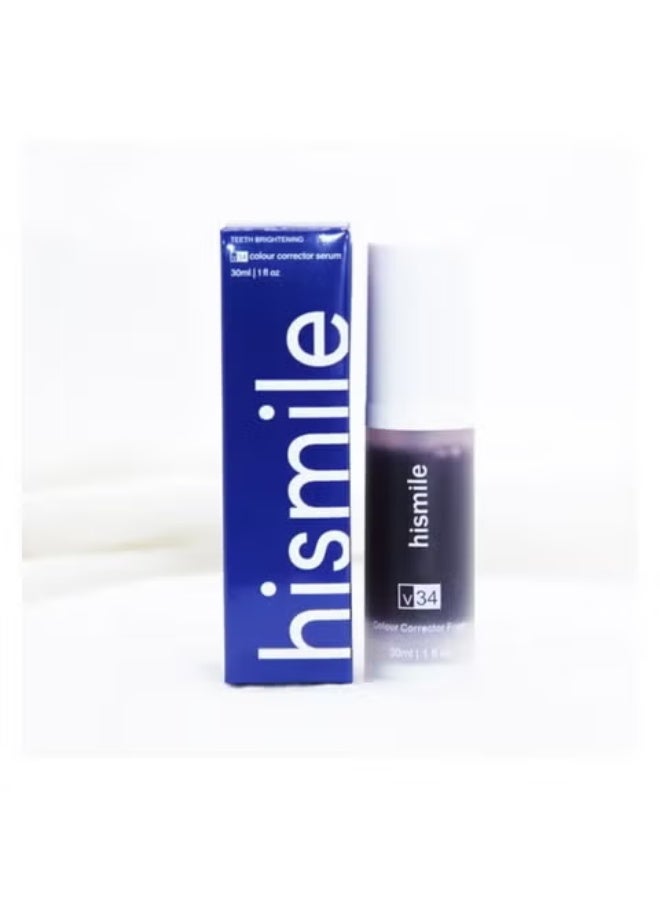 HiSmile Colour Corrector, Tooth Stain Removal, Teeth Whitening Booster, Purple Toothpaste 30 ml