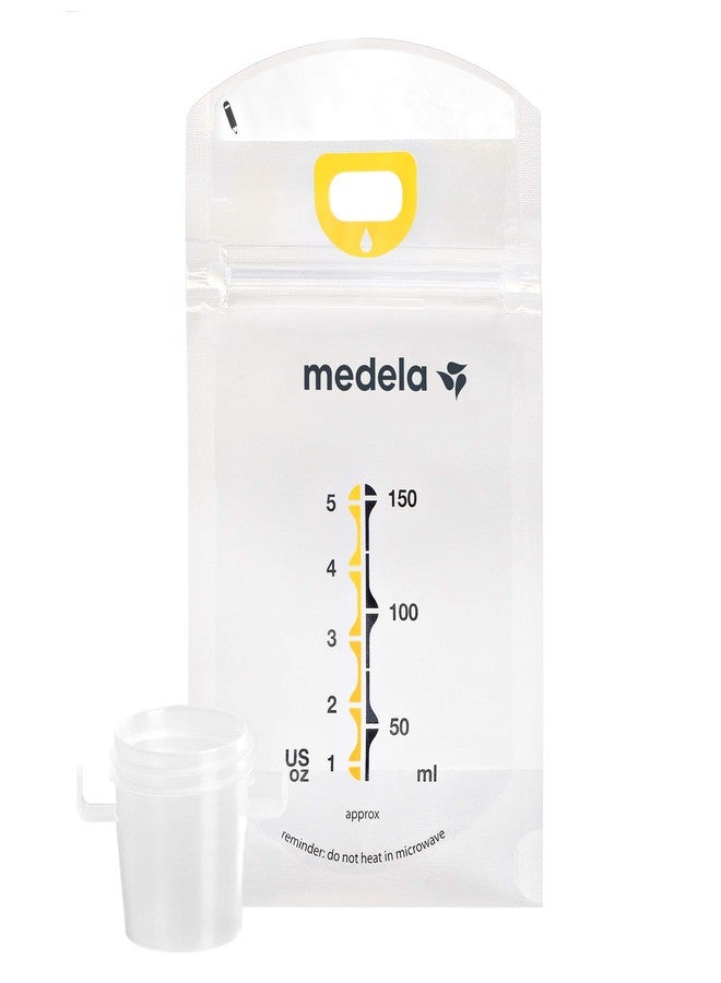 Medela Pump & Save Breast Milk Storage Bags, 20 Count Pack, Breastmilk Freezer Bags, Pour or Pump Directly into Bags with Included Easy Connect Adaptors, Made Without BPA - Image 2