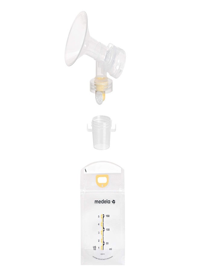 Medela Pump & Save Breast Milk Storage Bags, 20 Count Pack, Breastmilk Freezer Bags, Pour or Pump Directly into Bags with Included Easy Connect Adaptors, Made Without BPA - Image 3