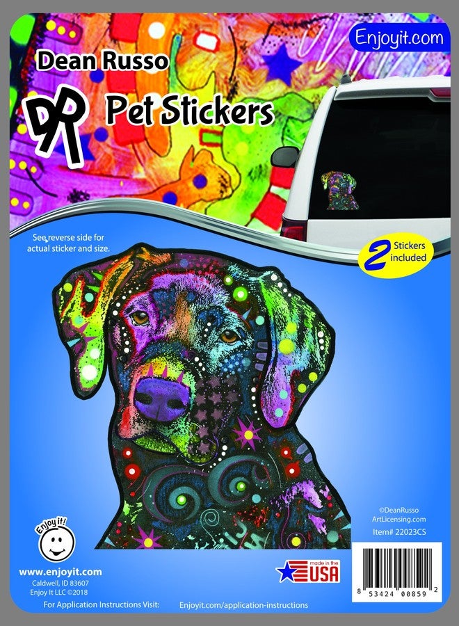 Enjoy It Dean Russo Black Lab Car Stickers, Labrador Retriever Window Decals, 2 Pieces - Image 2