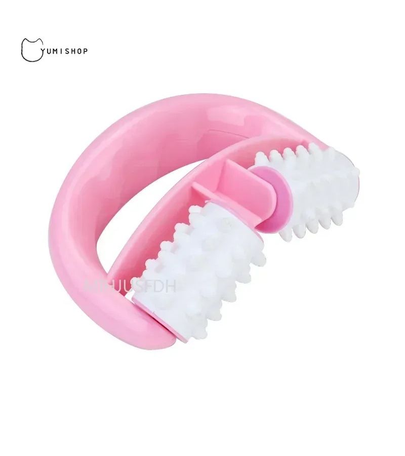 Red Dual Wheel Massage Roller for Leg Calf Thigh Muscle Relax - Image 5
