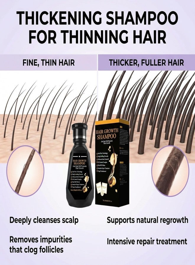 Grospe Hair Growth Shampoo with Ginger and Botin-Anti Hair Loss & Thinning Hair Treatment Thickening Regrowth Shampoo for Intensive Repair Oil Control Scalp Nourishment Men and Women, 8.45 Fl Oz - Image 4