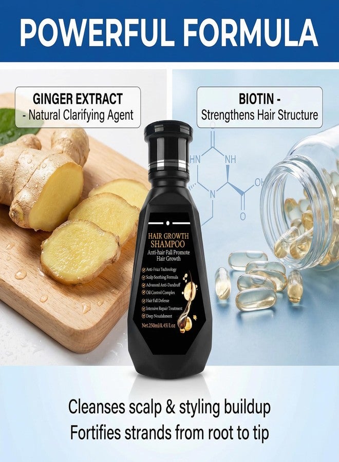 Grospe Hair Growth Shampoo with Ginger and Botin-Anti Hair Loss & Thinning Hair Treatment Thickening Regrowth Shampoo for Intensive Repair Oil Control Scalp Nourishment Men and Women, 8.45 Fl Oz - Image 5