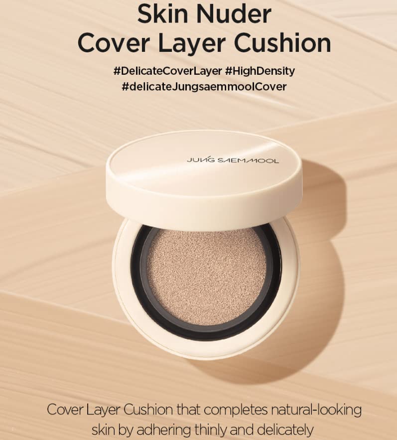 JUNG SAEM MOOL [JUNGSAEMMOOL OFFICIAL] Skin Nuder Cover Layer Cushion 23 (Medium) | Refill Included | Delicate Cover | All-day Lasting | Makeup Artist Brand - Image 2