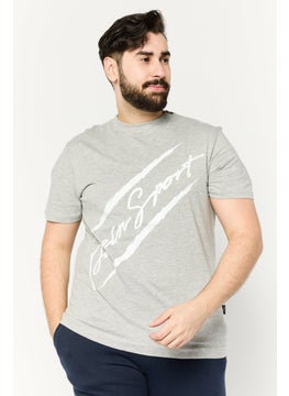 Plein Sport Men Sportswear Fit Short Sleeves Outdoor T-Shirt, Grey  - Image 1