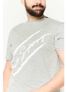 Plein Sport Men Sportswear Fit Short Sleeves Outdoor T-Shirt, Grey  - Image 3