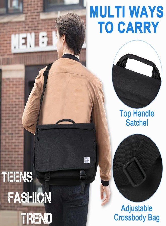 فاشي حقيبة فاسشي للرجال، حقيبة كتف مقاومة للماء، حقيبة عمل أنيقة، حقيبة كروس بودي، حقيبة يد نسائية، لون أسود، مناسبة للجامعة - Image 5