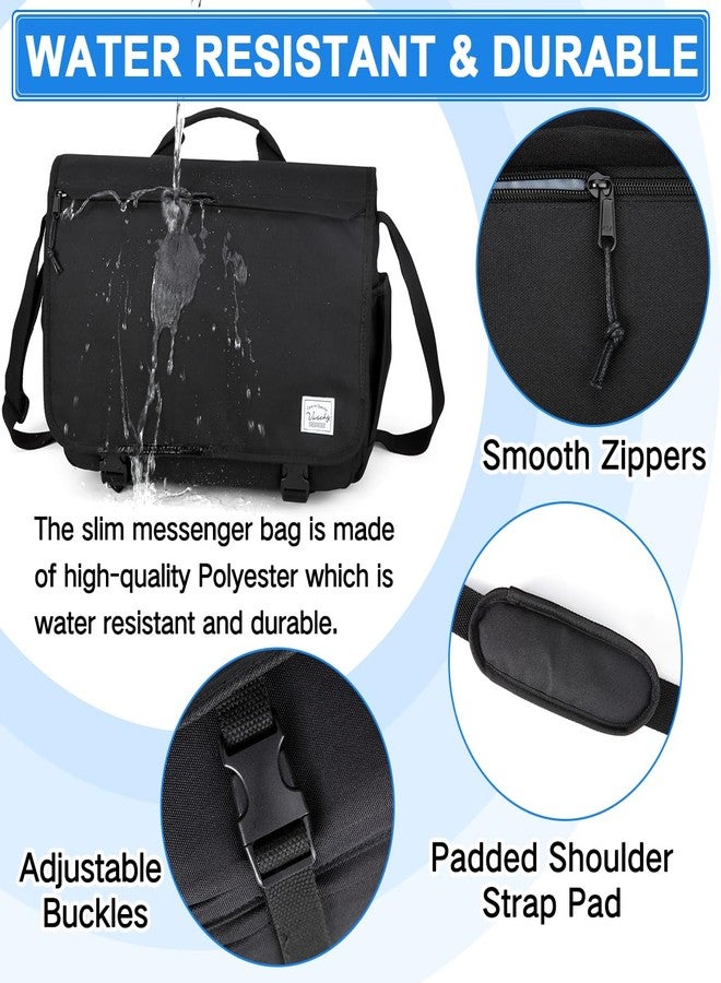 فاشي حقيبة فاسشي للرجال، حقيبة كتف مقاومة للماء، حقيبة عمل أنيقة، حقيبة كروس بودي، حقيبة يد نسائية، لون أسود، مناسبة للجامعة - Image 3