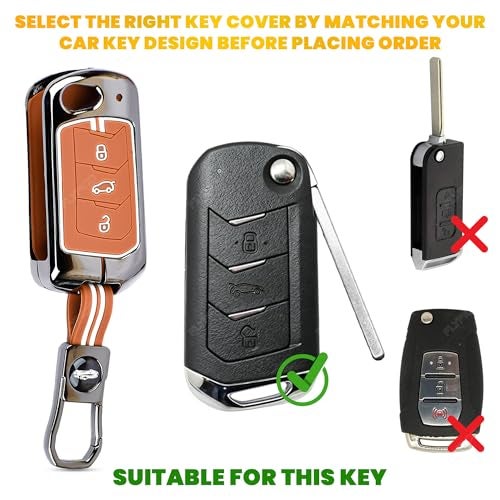 Coll of Fest Premium Black Chrome Metal Silicone Key Cover – Glow-in-The-Dark, Waterproof, Key Fob Protector for Mahindra Scorpio Marazzo Xuv 300 Xuv 700 Xuv 400 Ev Bolero Thar Tuv 3 Button Flip - Image 2