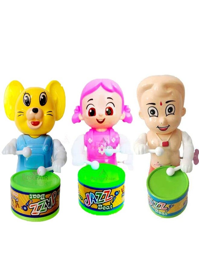 ROSEFAIR Cute Drummer Toy with Drumming and Dancing Action for Kids Baby Rattle Toys Set Toddler Kids Key-Operated Toys Kids (CAT-PINK-BHE-PAC-03) - Image 1