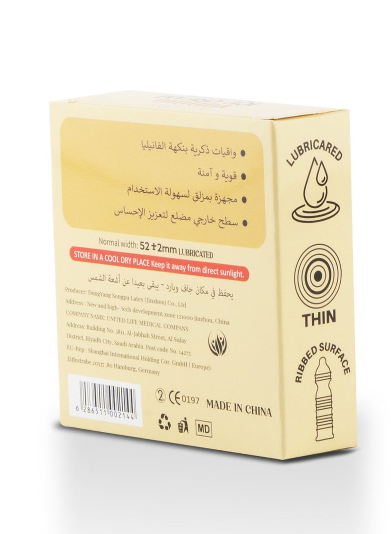 إنجوي واقي ذكري بنكهة آيس كريم الفانيليا 3 ق - Image 2