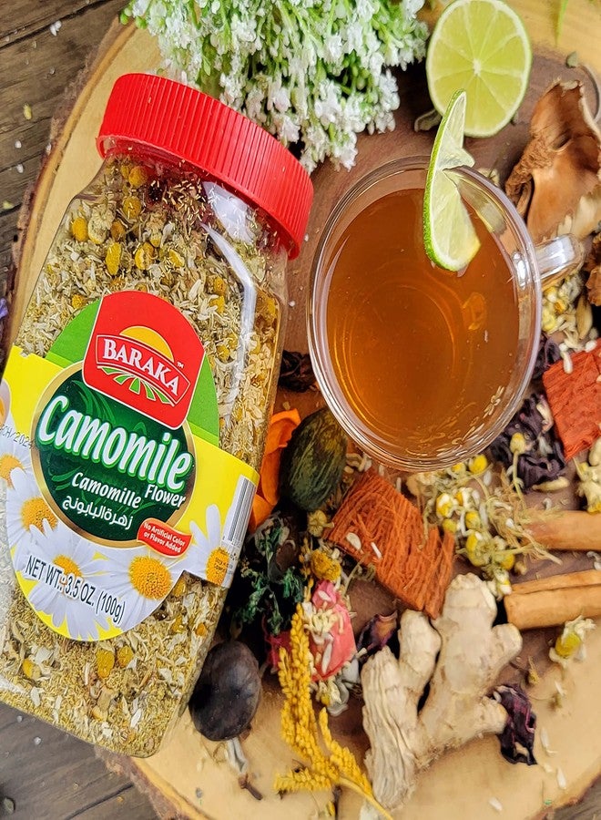 Baraka Chamomile Flower Herbal Tea | Premium Caffeine-Free Jordanian Chamomile Jar Filled with Dried Flower Buds, Petals & Herbs | No Preservatives, No Additives 3.52 oz (Pack of 1) - Image 3