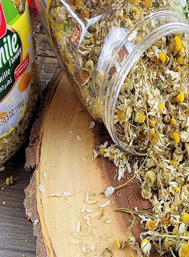Baraka Chamomile Flower Herbal Tea | Premium Caffeine-Free Jordanian Chamomile Jar Filled with Dried Flower Buds, Petals & Herbs | No Preservatives, No Additives 3.52 oz (Pack of 1) - Image 4
